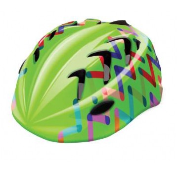 KASK B-SKIN ROZM. M KIDY ZIGZAG ZIELONY H-BS396