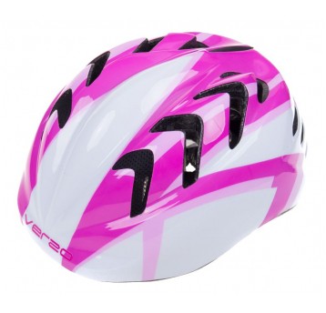 KASK BIKO KID PRO ROZM. M/52-56cm/ BIAŁO-RÓŻ