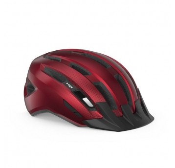 KASK MET DOWNTOWN ROZM. M/L RED GLOSSY