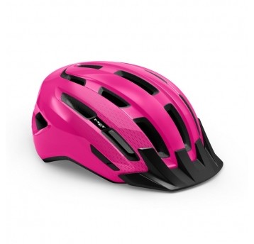 KASK MET DOWNTOWN S/M RÓŻOWY POŁYSK
