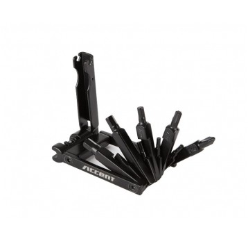 KLUCZ ACCENT NERO-12, 12funkcji ALU PŁASKI CZARNY