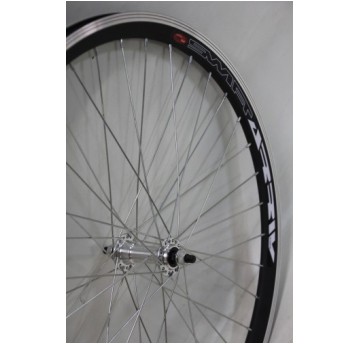 KOŁO 24 PRZÓD O/STOŻEK 30mm PIASTA ALU CZARNY