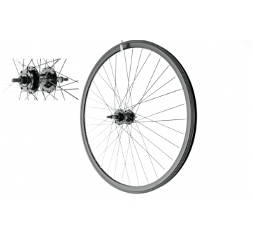 KOŁO 28/29" TYŁ DISC 6śrub WOLNOBIEG CZARNE P/ALU