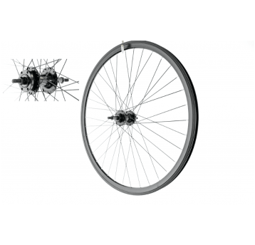 KOŁO 28/29" TYŁ DISC 6śrub WOLNOBIEG CZARoczk P/AL