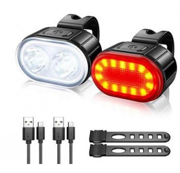 KOMPLET OŚWIETL. USB P-200LM 2200mAh T-30LM 250mAh