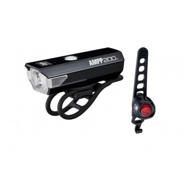 KOMPLET OŚWIETLENIA CATEYE AMPP 200 LUMEN USB/BAT