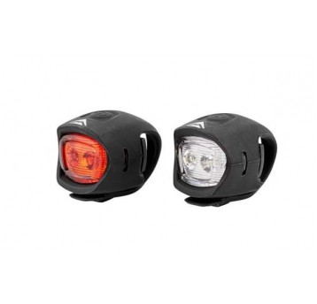 KOMPLET OŚWIETLENIA MERIDA SILIKON CZARNY HL-MD065