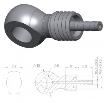 KOŃC. PRZEWODU HYDR. BANJO 2,3mm d/Shimano HBP11