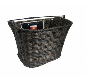 KOSZ PRZÓD HT-PS-512E PLECIONY CIEMNY BRĄZ/CZARNY