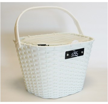 KOSZ PRZÓD PLASTIKOWY MOCOWANY NA WSPORNIK BIAŁY