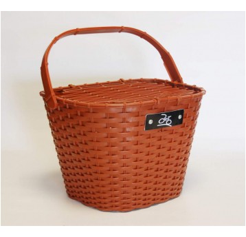 KOSZ PRZÓD PLASTIKOWY MOCOWANY NA WSPORNIK BRĄZ