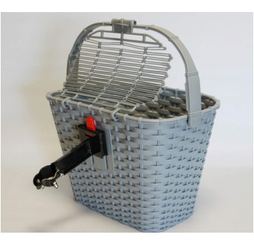 KOSZ PRZÓD PLASTIKOWY MOCOWANY NA WSPORNIK SZARY