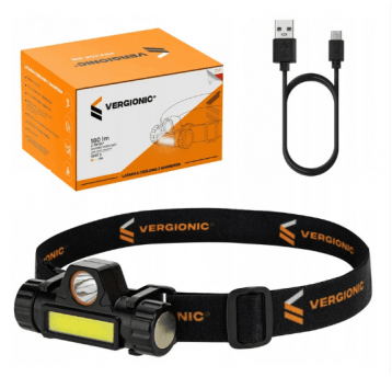 LAMPA CZOŁOWA COB LED Z MAGNESEM USB 4in1