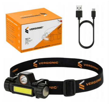 LAMPA CZOŁOWA COB LED Z MAGNESEM USB 4in1