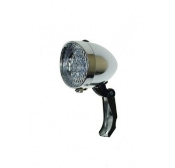 LAMPA PRZÓD RETRO 3xLED BATERIE 592 CHROM BOX