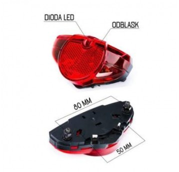 LAMPA TYŁ AXA SPARK ON/OFF 50-80mm CZERWONE