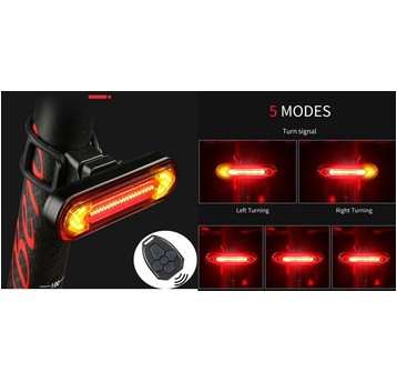 LAMPA TYŁ USB 20lumen KIERUNKI, BEZPRZ. PILOT