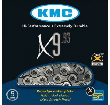 ŁAŃCUCH KMC 9rz 114ogn. X9 SREBRNY