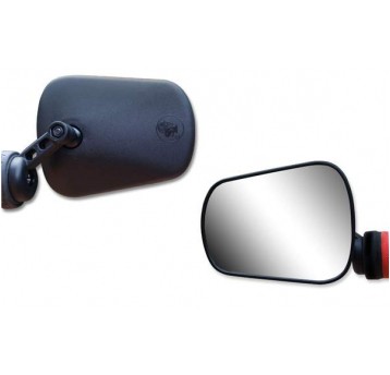 LUSTERKO AJS PLUS PROSTOKĄTNE W KIER. CZARNE