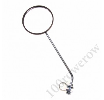 LUSTERKO DŁUGIE OKRĄGŁE CAŁE CHROMOWANE LEWE