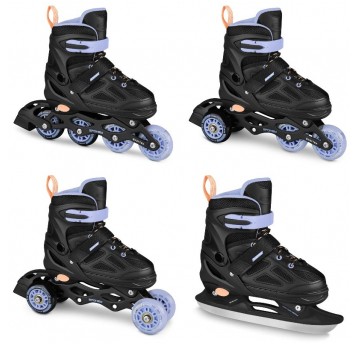 ŁYŻWOROLKI R.30-33 BK/VT QUATTRO 4in1 926652