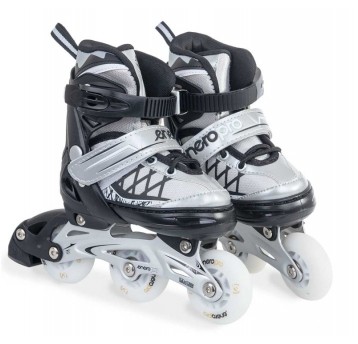 ŁYŻWOROLKI WROTKI ŁYŻWY 4w1 R. 38-41 PRO LED SZARE