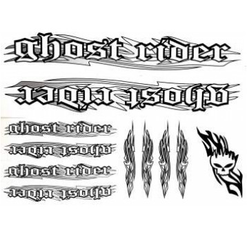 NAKLEJKA GHOST RIDER BIAŁA