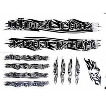 NAKLEJKA GHOST RIDER CZARNA