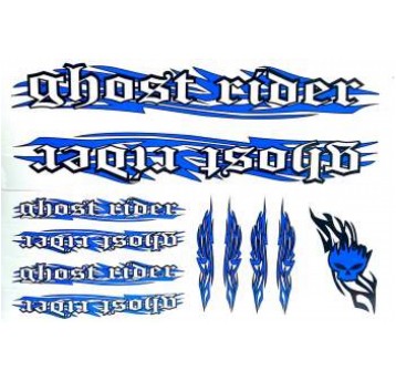 NAKLEJKA GHOST RIDER NIEBIESKA