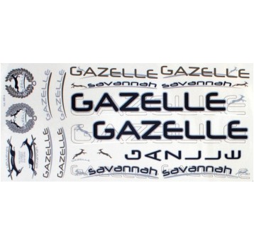 NAKLEJKA KR4 GAZELLE CZARNA/BR