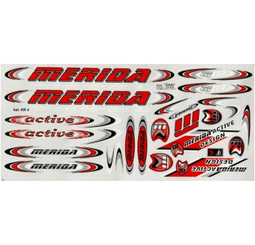NAKLEJKA KR4 MERIDA CZERWONA