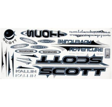 NAKLEJKA KR4 SCOTT CZARNO-SREBRNY