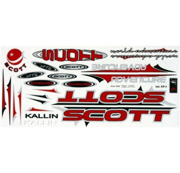 NAKLEJKA KR4 SCOTT CZERWONA