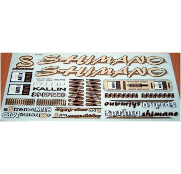 NAKLEJKA KR4 SHIMANO KREMOWO-BRĄZOWA