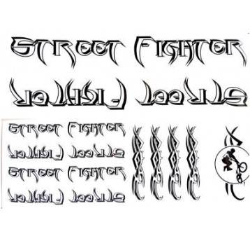 NAKLEJKA KR4 STREET FIGHTER BIAŁA