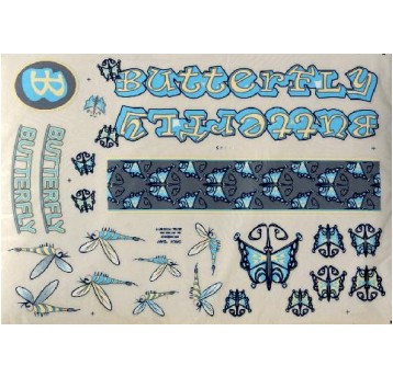 NAKLEJKA KR5 BUTTERFLY BŁĘKITNO-KREMOWA