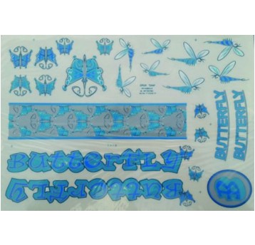 NAKLEJKA KR5 BUTTERFLY NIEBIESKO-BŁĘKITNA