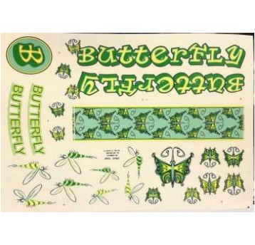 NAKLEJKA KR5 BUTTERFLY ZIELONO-ŻÓŁTA
