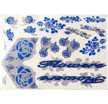 NAKLEJKA KR5 FLOWER NIEBIESKA