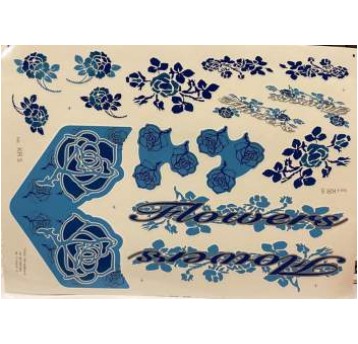 NAKLEJKA KR5 FLOWER NIEBIESKO-GRANATOWA