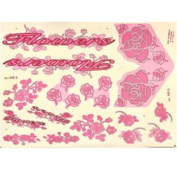 NAKLEJKA KR5 FLOWERS RÓŻOWA