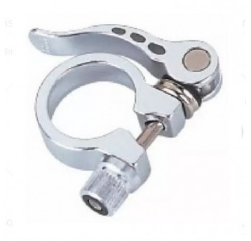 OBEJMA SIODŁA NA ZACISK D-31,8mm SREBRNA S-12