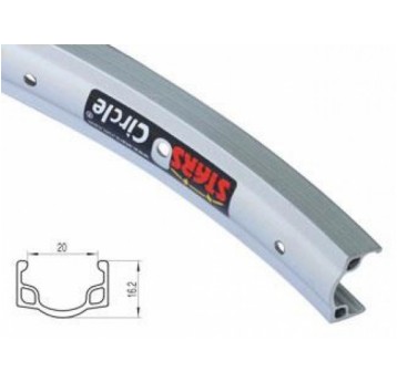 OBRĘCZ 27x1-1/4 36otw. ALUMINIOWA