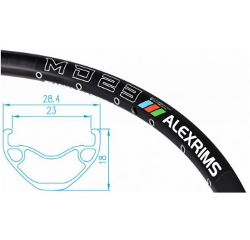 OBRĘCZ ALEXRIMS 29x32otw MD23 DISC TUBELESS KAPSL