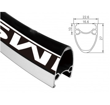 OBRĘCZ ALEXRIMS 700x32otw AT510 bok CNC czarna
