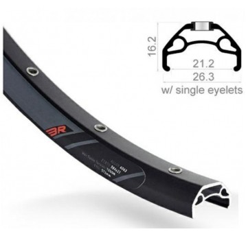 OBRĘCZ BLACKROCK21 29"x21 32otw. RODI CZARNA