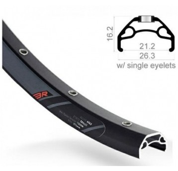 OBRĘCZ BLACKROCK21 29"x21 32otw. RODI CZARNA