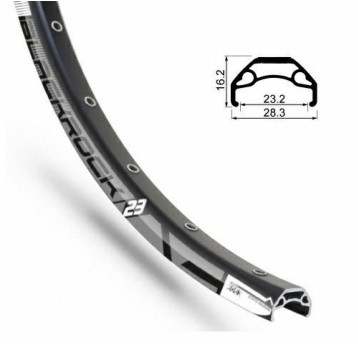 OBRĘCZ BLACKROCK23 27,5"x23 32otw. RODI CZARNA