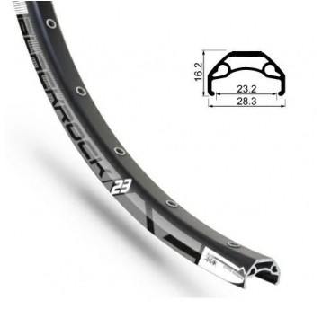 OBRĘCZ BLACKROCK23 29"x23 32otw. RODI CZARNA