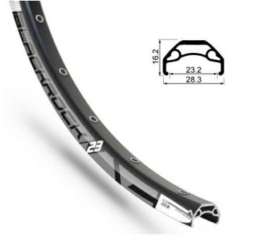 OBRĘCZ BLACKROCK23 29"x23 32otw. RODI CZARNA